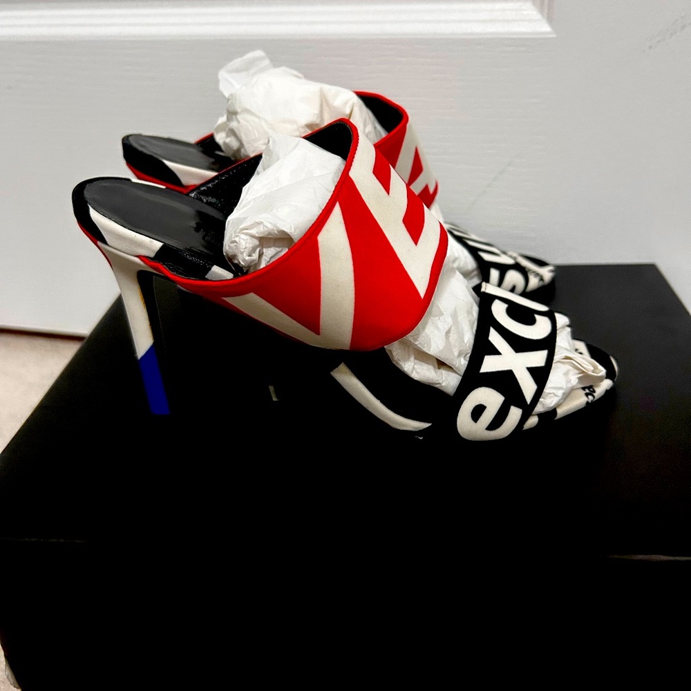 Versace  Red and Black Women's Heels